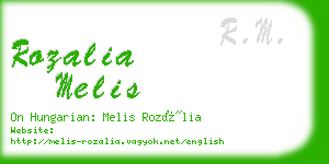 rozalia melis business card